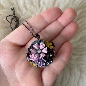 Juicy Couture Flower Ball Cluster Pendant Necklace
